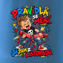 Pravidla se mění listopadový rebel s rozlomenou pastelkou