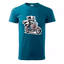 Mýval na motorke kreslený