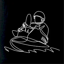 Kajak na vode jedným ťahom Kajak na vode jedným ťahom