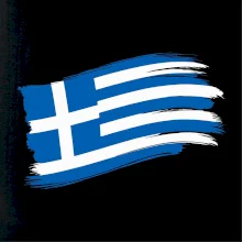 Grécko vlajka - štetkou Grécko vlajka - štetkou