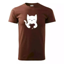 Mačka drží srdce