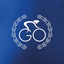 Logo cyklistu a reťaz