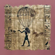 Egyptské hieroglyfy parašutista