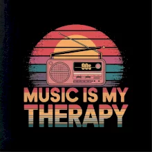 90s Music is my therapy - prenosné rádio