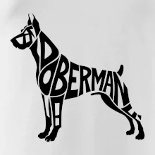 Doberman - nápis v tele