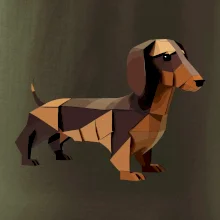 Jazvečík - zlepený z papiera