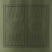 Backgammon čiernobiely