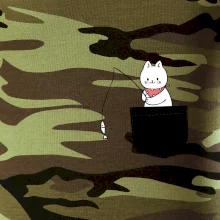 Mačka s rybou vo vrecku