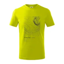 Plechý - vrstevnice v obdĺžniku