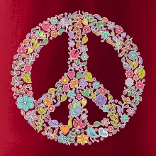 Peace symbol lístočky