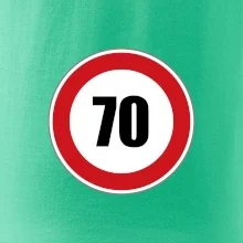 Dopravná značka - obmedzenie rýchlosti 70