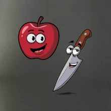Parové tričko - Jablko a nôž