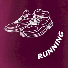 Running nápis šikmo