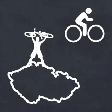 Mapa ČR + kolo na prsu
