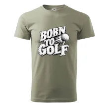 Born to golf černobílý drsný potisk