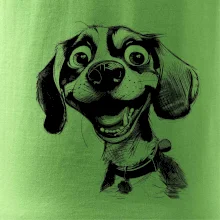 Čiernobiela karikatúra bígl