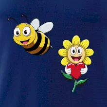Parové tričko - Včela a kvetina