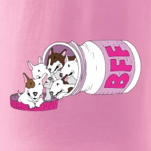 Bullterrier Friends Forever ružové (Pecka design)