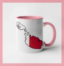 Mapa Malta s vlajkou