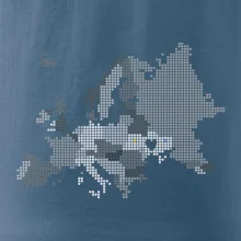 Mapa Európy - srdce v Ukrajine