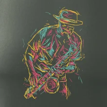 Jazz saxofón splash