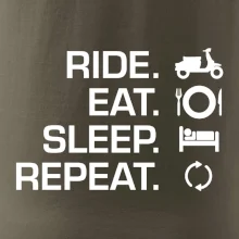 Ride Eat Sleep Repeat moto skúter