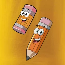 Parové tričko - Ceruzka a guma