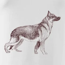 Nemecký ovčiak - kreslený skica  