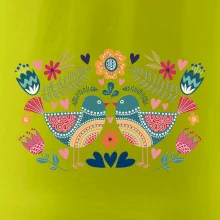 Folklór - dva farebné vtáčiky