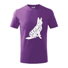 Nemecký ovčiak sediaci napis