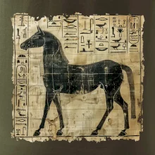 Egyptské hieroglyfy kôň