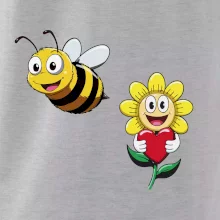 Parové tričko - Včela a kvetina