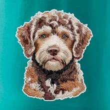 Lagotto romagnolo vyšívaná hlava na prsníku