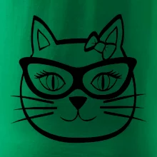 Mačacie dievča s okuliarmi