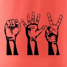 Kameň nožnice papier čierne