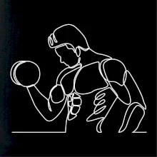 Fitness muž jedným ťahom Fitness muž jedným ťahom