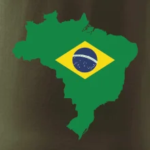 Brazília vlajka v mape