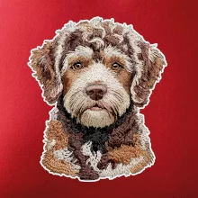 Lagotto romagnolo vyšívaná hlava na prsníku