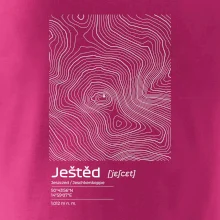 Ještěd - vrstevnice v obdĺžniku