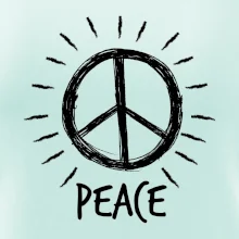 Peace symbol čiernobiely