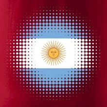 Argentína vlajka bodkovaná