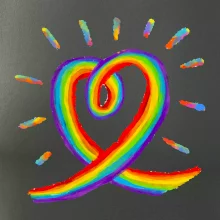 Srdce pride dúha kreslená Srdce pride dúha kreslená