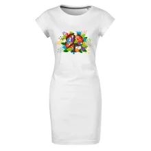 Peace symbol prerastený kvetinami