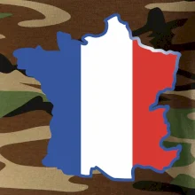 Francúzska vlajka mapa obrys