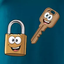 Parové tričká - Zámok a kľúč