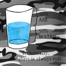 Technically, the glass is always full Technically, the glass is always full