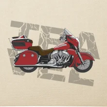 Cestovná motorka Amerika červená