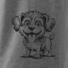 Lagotto romagnolo karikatúra vypláznutý jazyk