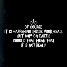Of course it is happening inside your head