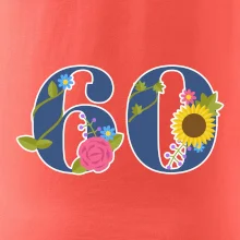 Kvetinové číslo kreslené - 60 Kvetinové číslo kreslené - 60